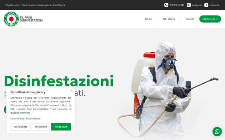 Screenshot of filippinidisinfestazioni.it
