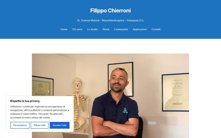 Screenshot stránky filippochierroni.it