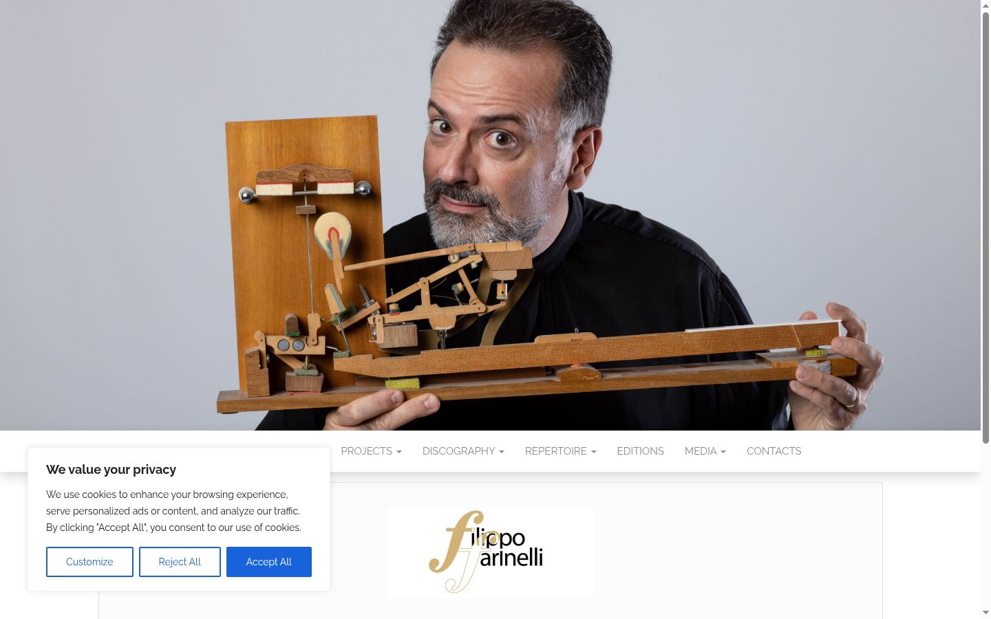 Screenshot του banner συγκατάθεσης που εμφανίστηκε πριν από οποιαδήποτε αλληλεπίδραση
