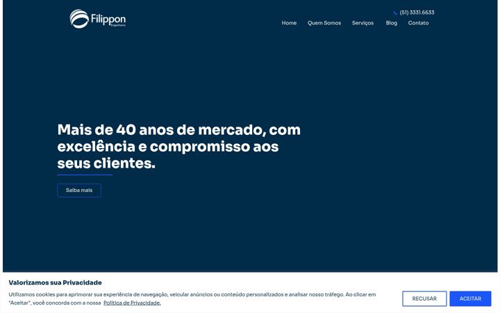 Screenshot of filipponengenharia.com.br