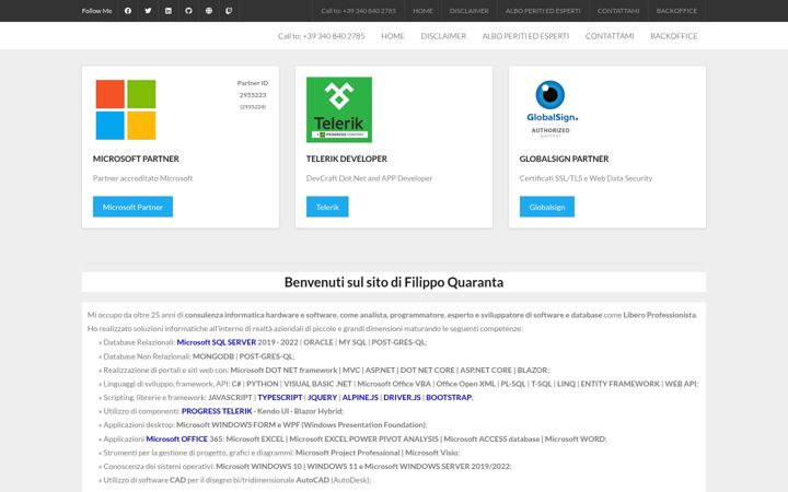 Screenshot of filippoquaranta.it
