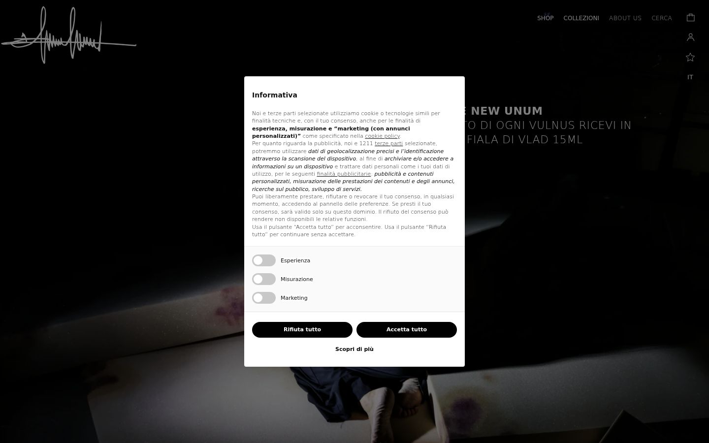 Capture d'écran de la bannière de consentement affichée avant toute interaction