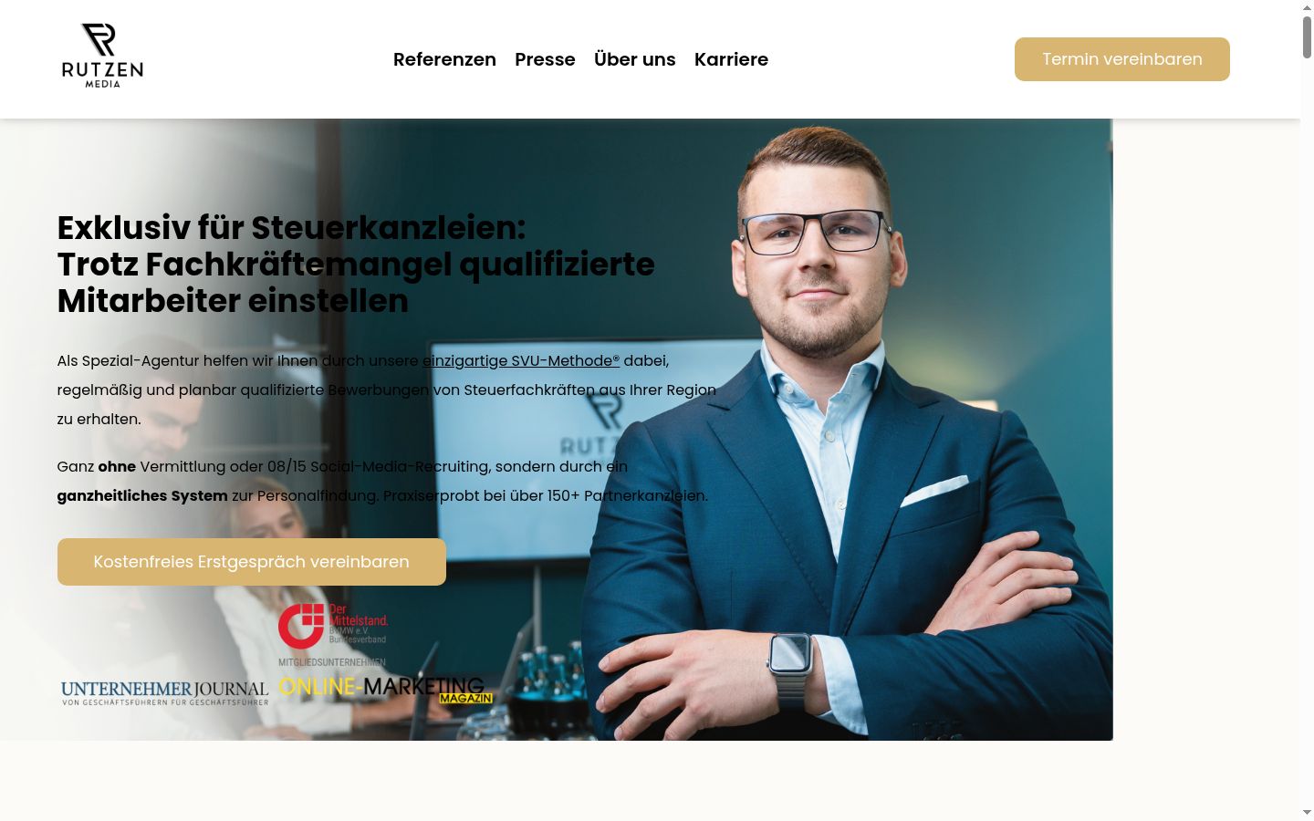 Screenshot des Einwilligungsbanners vor jeglicher Interaktion