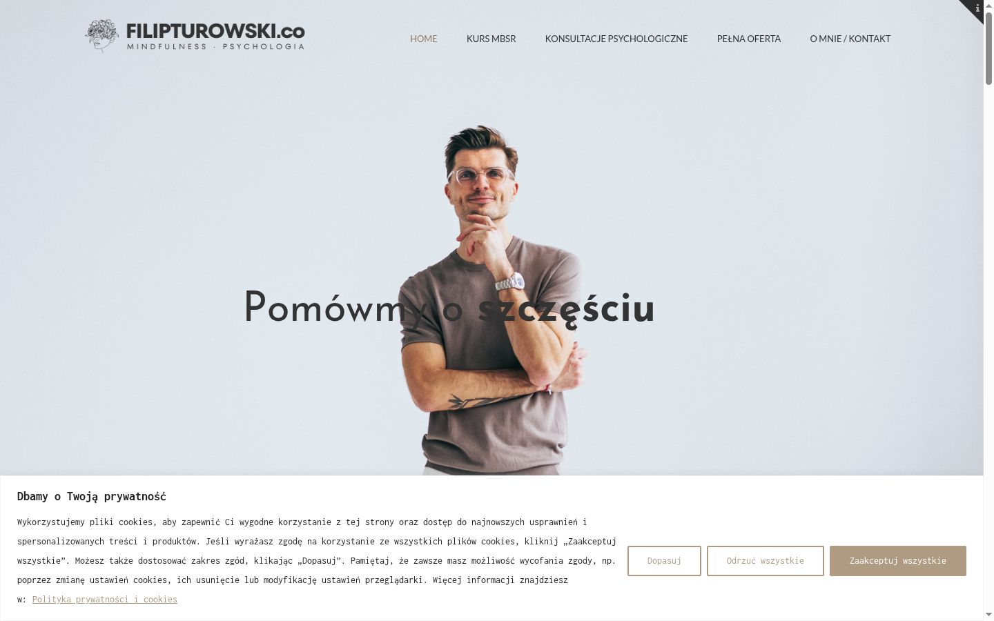Zrzut ekranu banera zgody wyświetlanego przed jakąkolwiek interakcją