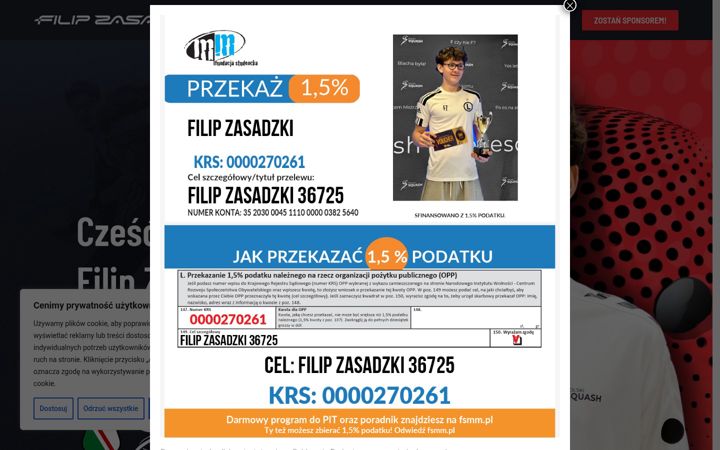 Screenshot of filipzasadzki.pl