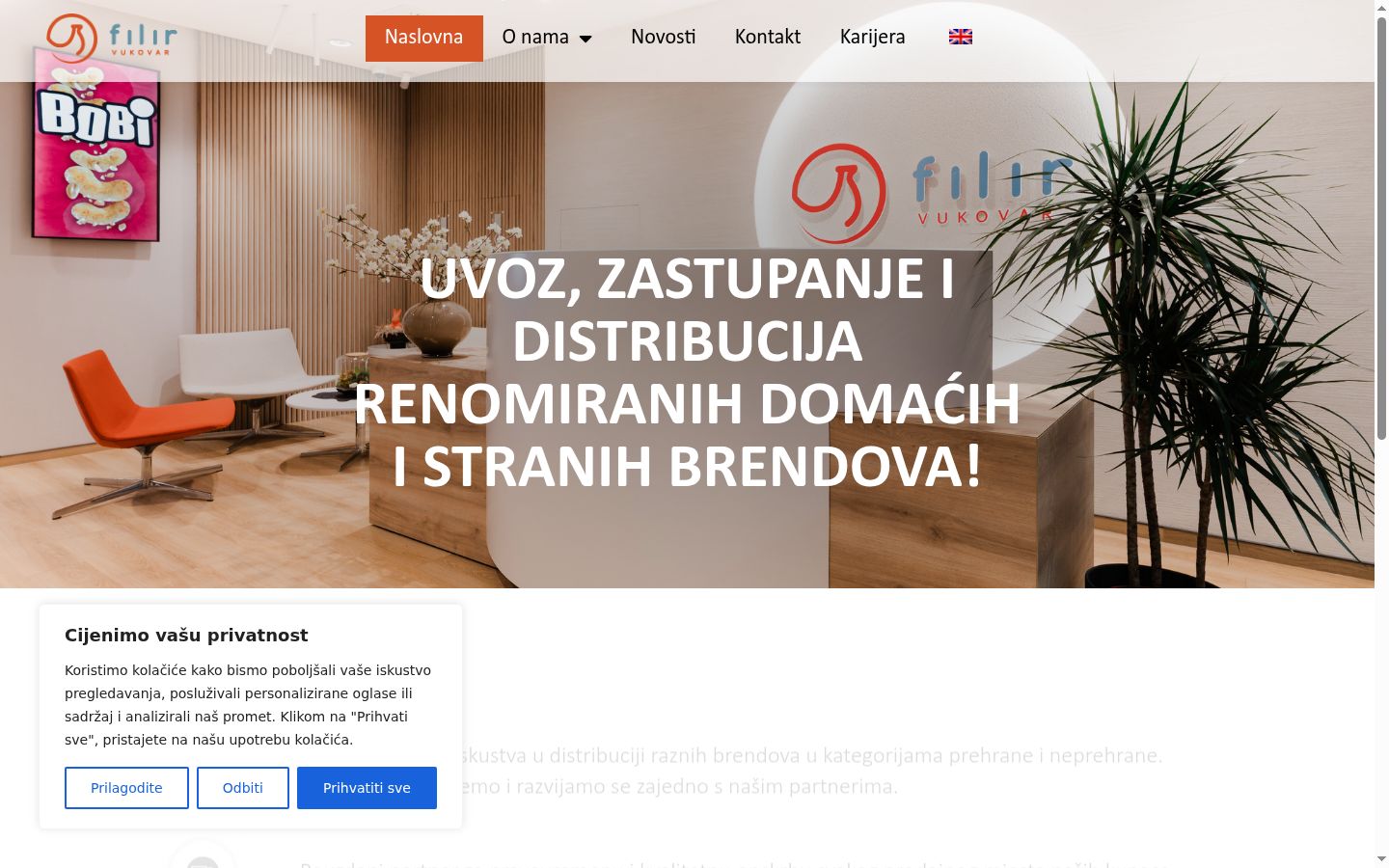 Snímek obrazovky baneru souhlasu zobrazeného před jakoukoli interakcí