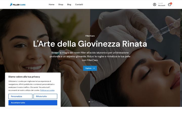 Screenshot of fillercare.com