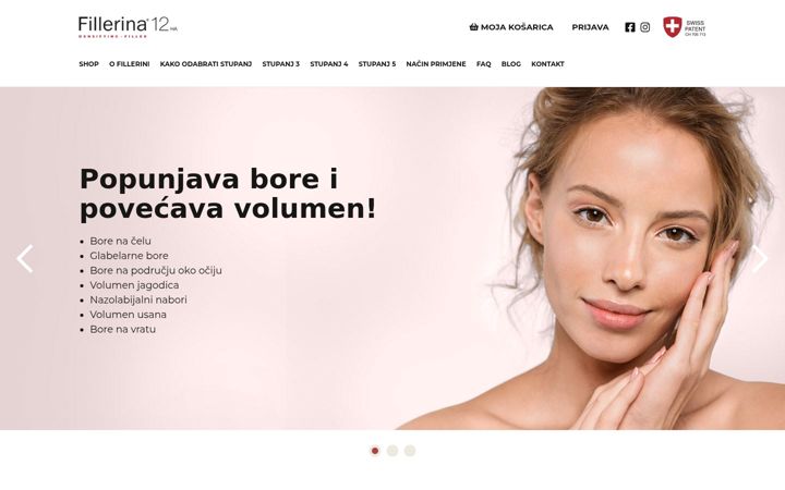 Screenshot of fillerina.hr