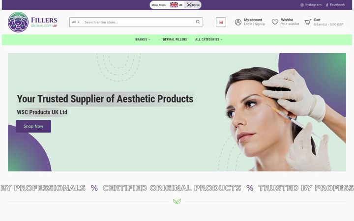 Screenshot of fillersdeluxe.com