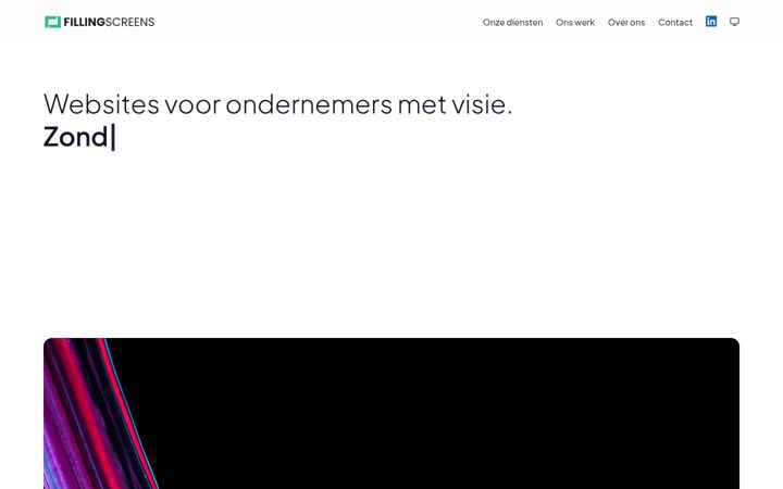 Screenshot of fillingscreens.nl