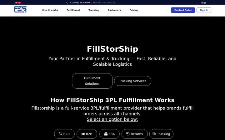 Screenshot of fillstorship.com