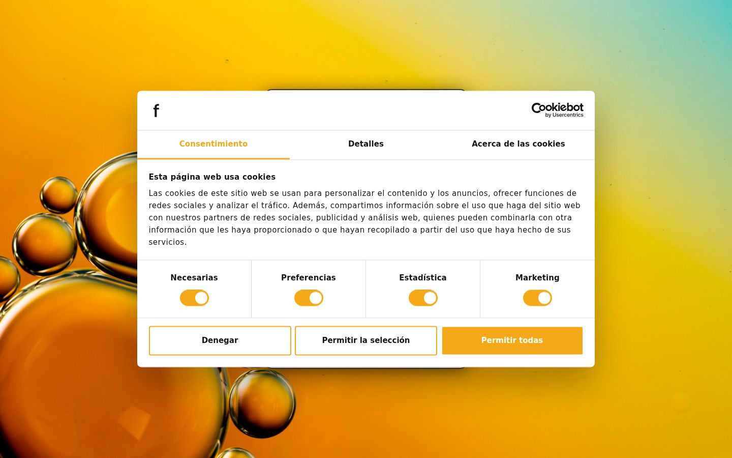 Sutikimo reklamjuostės, rodytos prieš bet kokią sąveiką, ekrano kopija