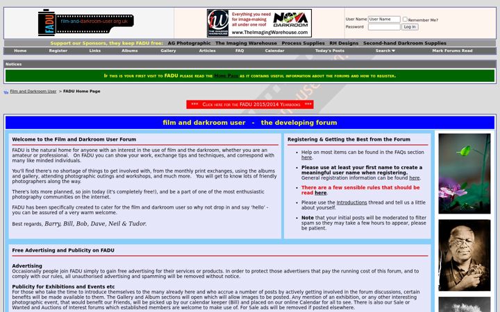 Screenshot of film-and-darkroom-user.org.uk