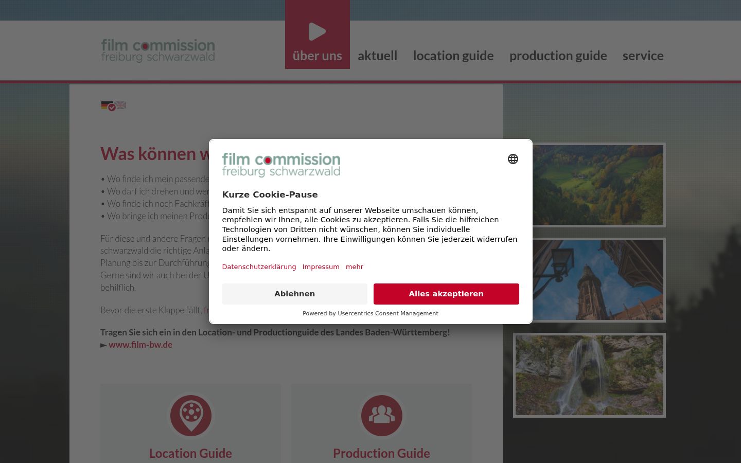 Snímka obrazovky banera súhlasu zobrazeného pred akoukoľvek interakciou