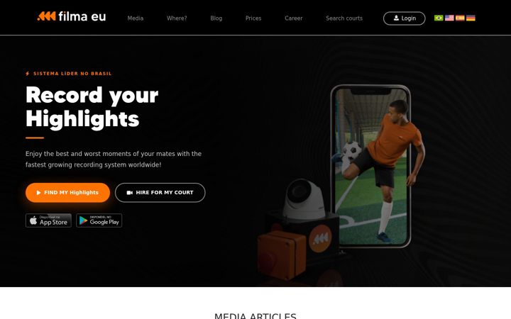 Screenshot of filmaeu.com.br