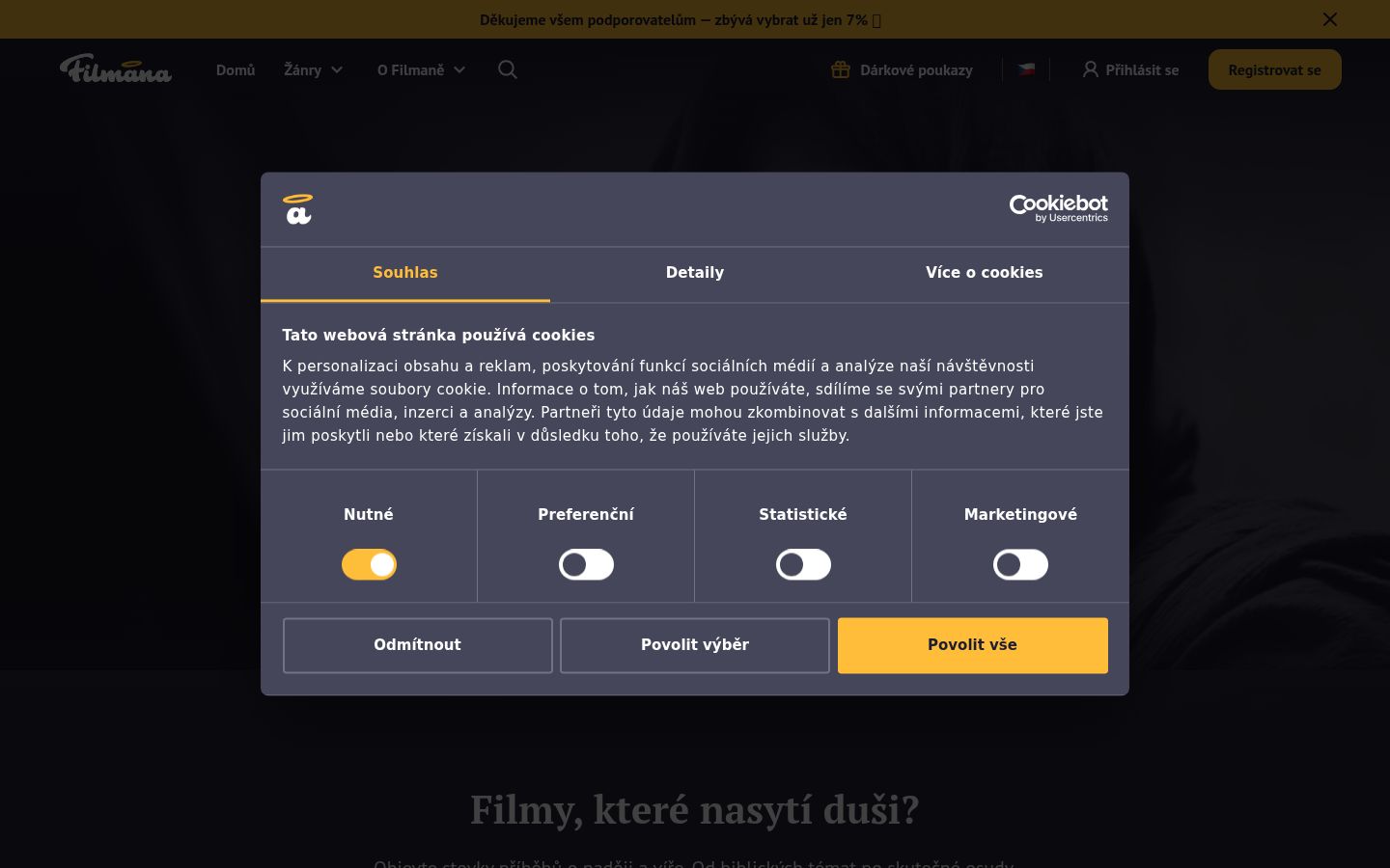 Sutikimo reklamjuostės, rodytos prieš bet kokią sąveiką, ekrano kopija