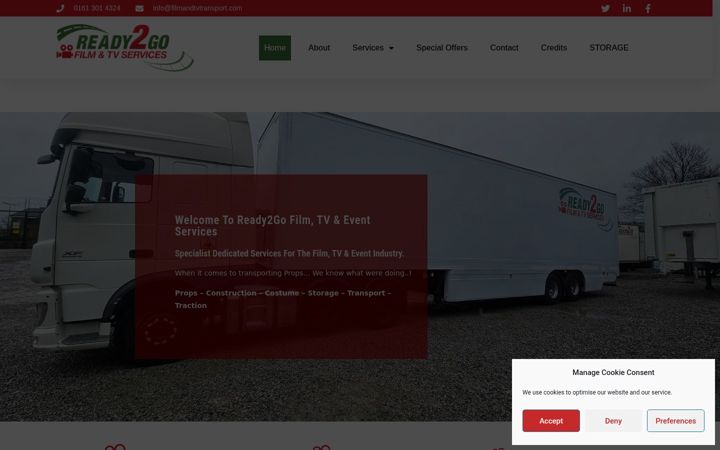 Screenshot of filmandtvtransport.com