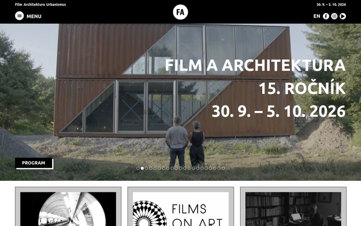 Screenshot of filmarchitektura.cz
