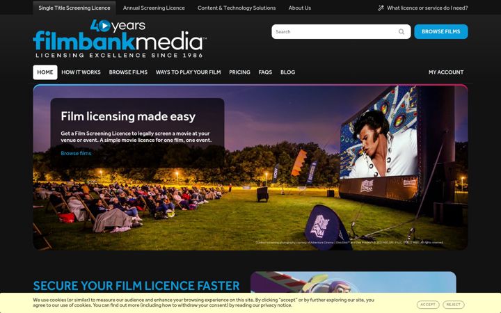 Screenshot of filmbankmedia.com
