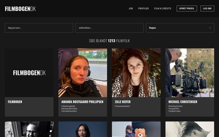 Screenshot of filmbogen.dk