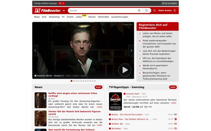 Screenshot of filmbooster.at