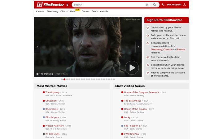 Screenshot of filmbooster.ca
