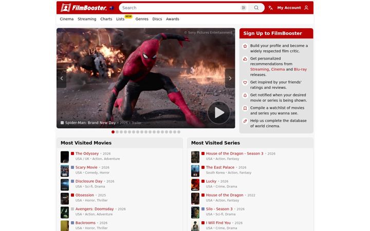Screenshot of filmbooster.com.au