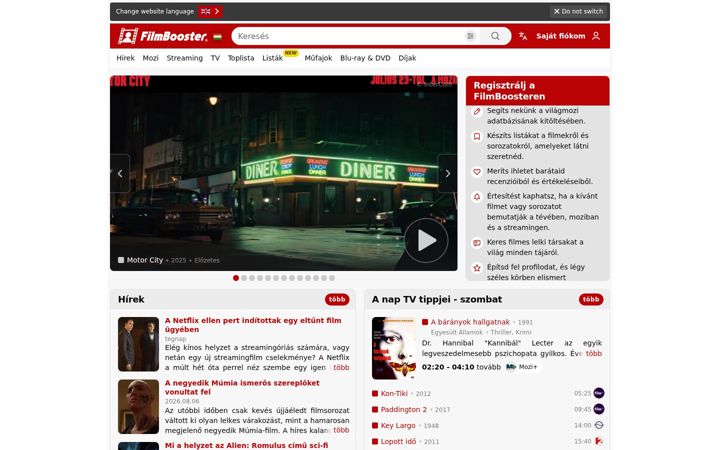 Screenshot of filmbooster.hu