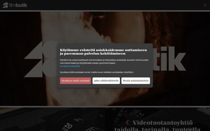 Screenshot of filmbutik.fi
