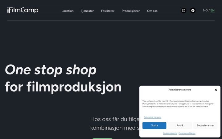 Screenshot of filmcamp.no