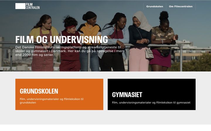 Screenshot of filmcentralen.dk