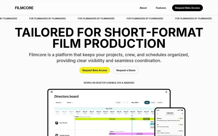 Screenshot of filmcore.app