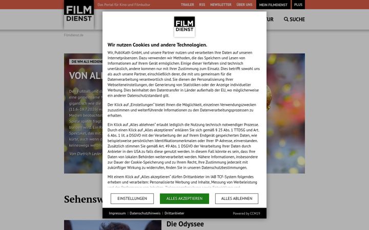 Screenshot of filmdienst.de