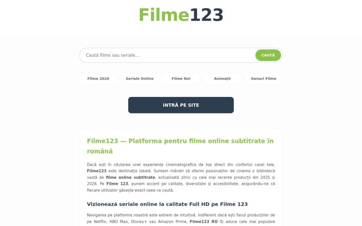 Screenshot of filme123.ro
