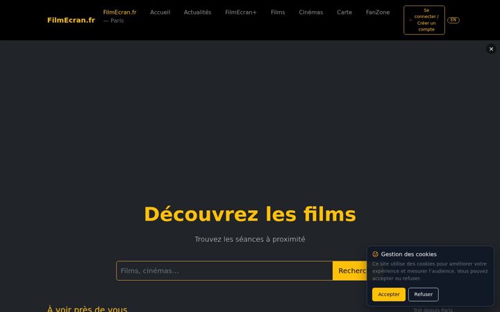 Screenshot of filmecran.fr