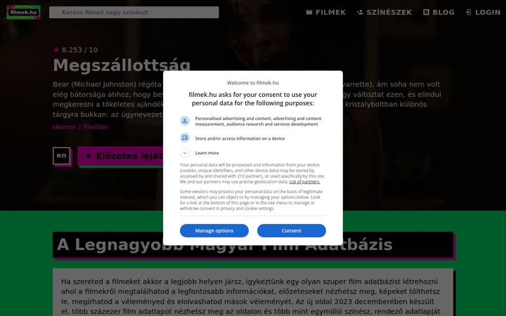 Screenshot of filmek.hu