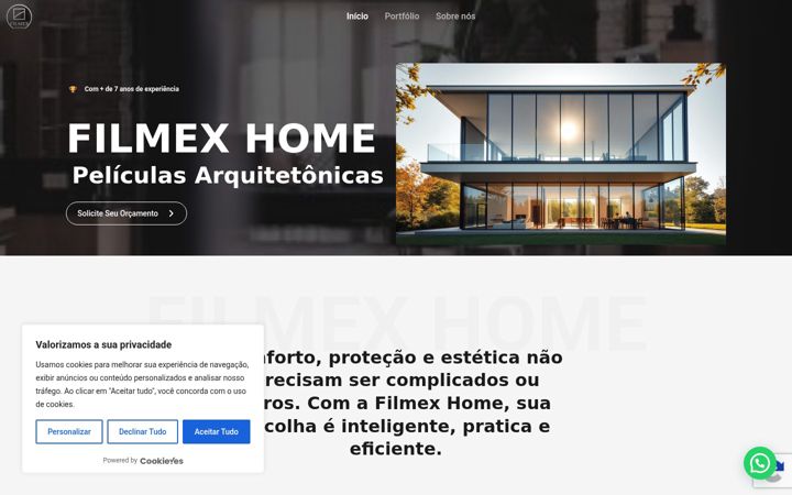 Snímek obrazovky filmexhome.com.br