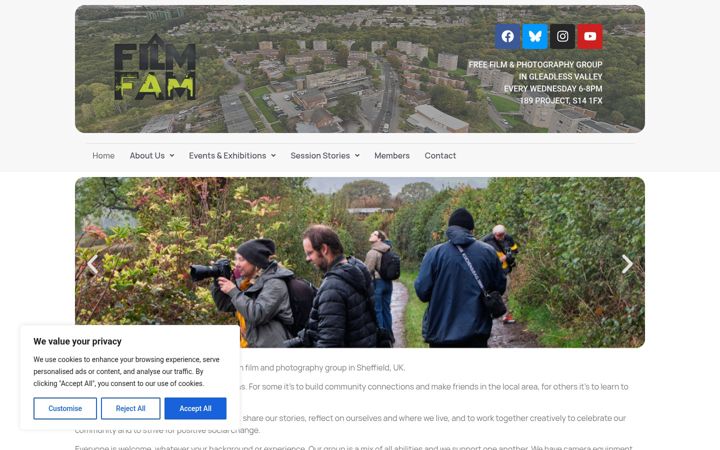 Screenshot of filmfam.co.uk