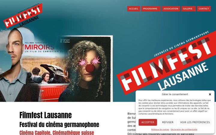 Screenshot of filmfest-lausanne.ch
