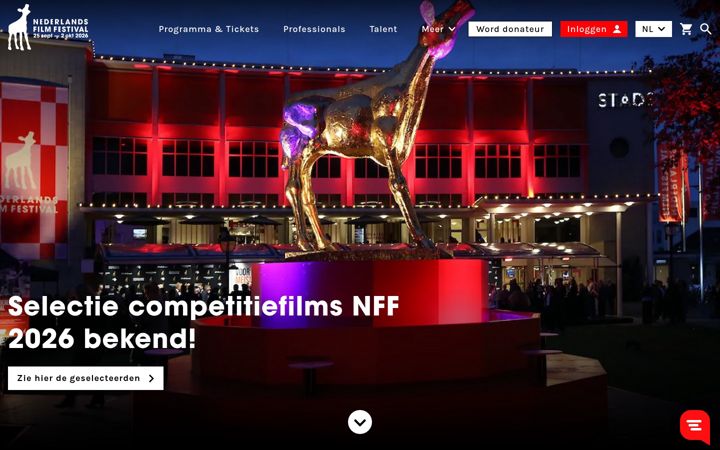 Screenshot of filmfestival.nl