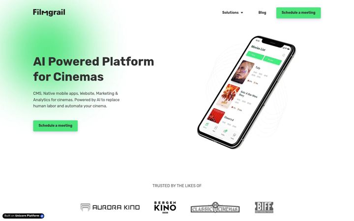 Screenshot of filmgrail.com