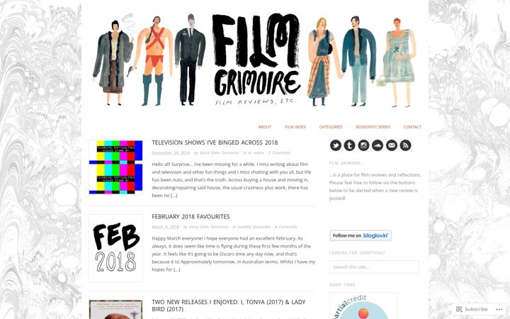 Screenshot of filmgrimoire.com