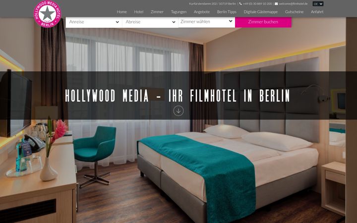 Screenshot of filmhotel.de