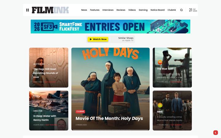 Screenshot of filmink.com.au