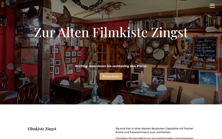 Captură de ecran a filmkiste-zingst.de