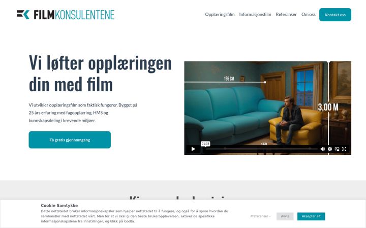 Screenshot of filmkonsulentene.no