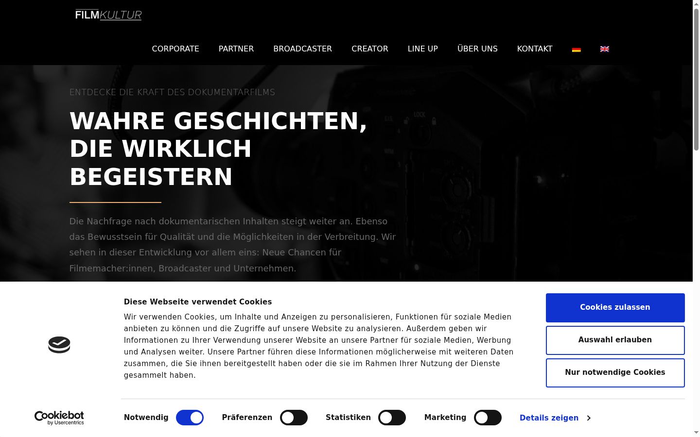 Sutikimo reklamjuostės, rodytos prieš bet kokią sąveiką, ekrano kopija