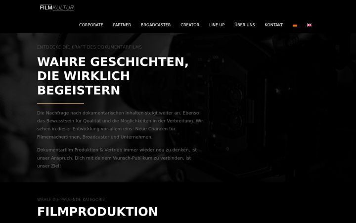 Screenshot of filmkultur.de