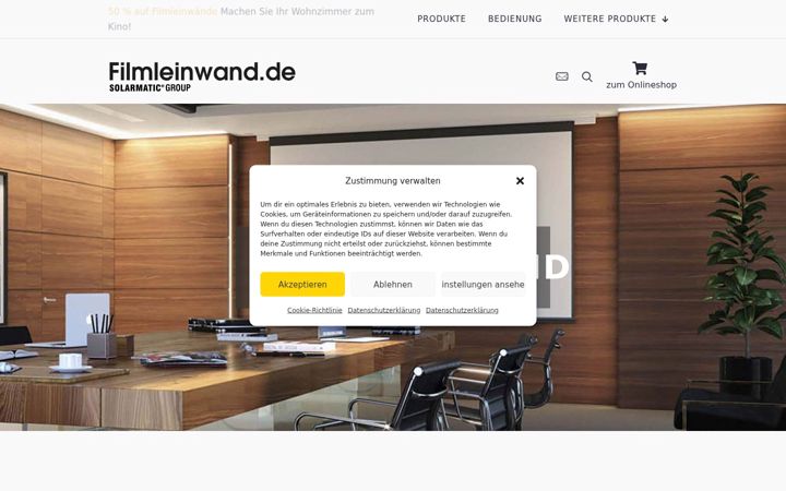 Screenshot of filmleinwand.de