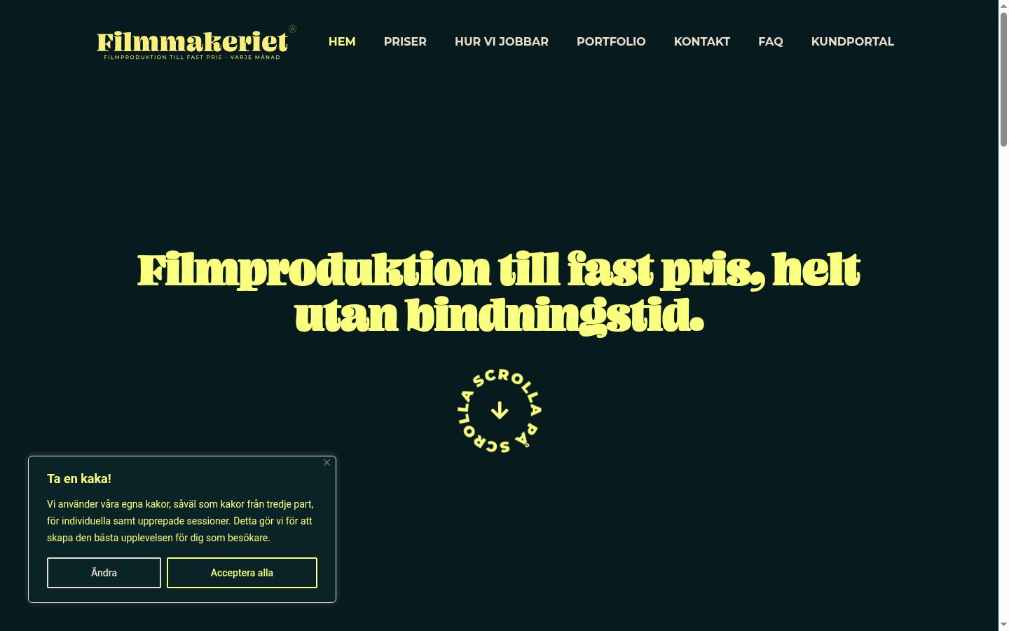 Screenshot del banner di consenso mostrato prima di qualsiasi interazione